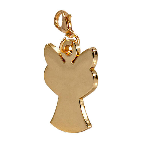 Angel-shaped pendant for Baptism, gold plated zamak, 1.6 in 1