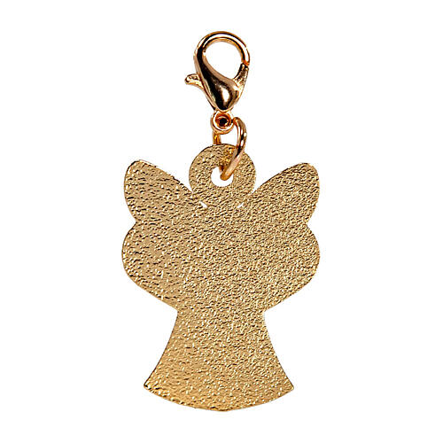 Angel-shaped pendant for Baptism, gold plated zamak, 1.6 in 2
