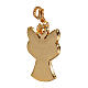 Angel-shaped pendant for Baptism, gold plated zamak, 1.6 in s1