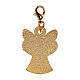Angel-shaped pendant for Baptism, gold plated zamak, 1.6 in s2