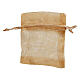 Beige organza bag for favours 4x4 in s2
