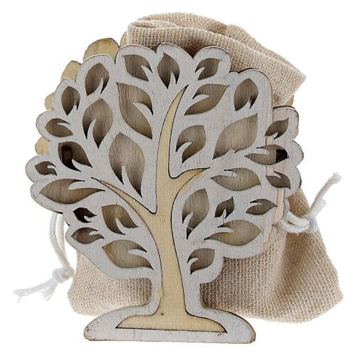 Wooden Tree of life with jute bag different colours 3 in 1