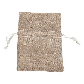 Beige rectangular bag for favours 4x3 in