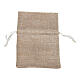 Rectangular beige bag 10x10 cm for favors s1