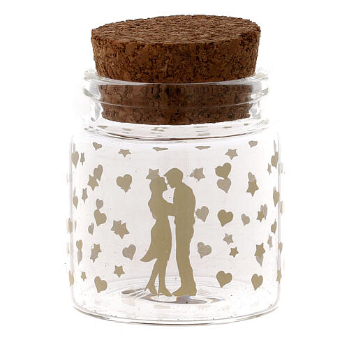 Pot en verre cadeau Mariage d. 5 cm 1