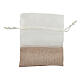 Geschenksäckchen mit Ziehband, Beige/Weiß, 12x10 cm s1