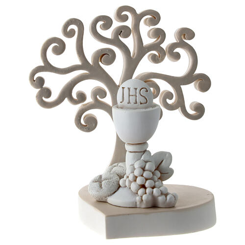 Holy Communion favour with chalice and Tree of Life, resin 1