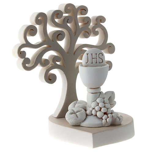Holy Communion favour with chalice and Tree of Life, resin 2