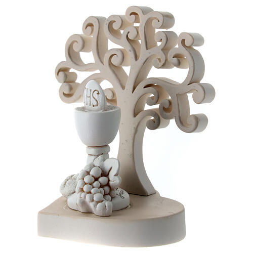 Holy Communion favour with chalice and Tree of Life, resin 3