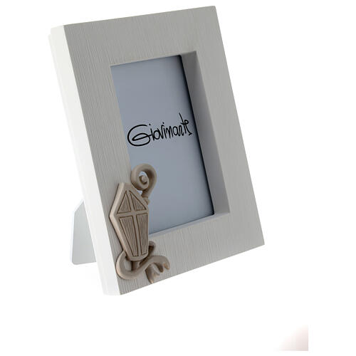 White picture frame with Confirmation symbols, resin 3