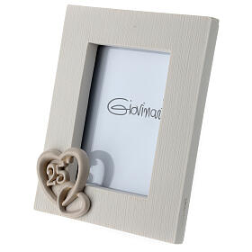 Silver wedding anniversary picture frame 25 years heart