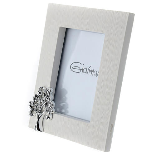 Picture frame with Tree of Life application in silver plated resin 2
