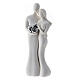 Married couple silver heart statue 12 cm s1