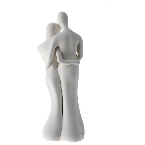 Statue of lovers with a golden heart 9.1 inches 4