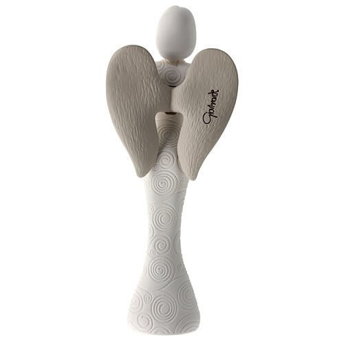 Ángel decorado corazón gris ceniciento idea regalo 25 cm 4