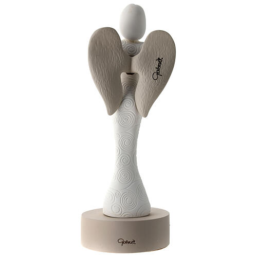 Angel statue dove grey heart with base 25 cm gift idea 4