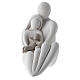 Resin favour, sitting family with dove-coloured baby, 4 in s1
