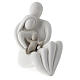 Sitting embraced couple 10 cm turtledove baby resin s2