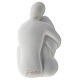 Sitting embraced parents 15 cm silver baby resin s4