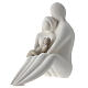 Sitzende Familie mit Kind, Statue, Weiß/taupefarben, 15 cm s3