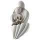 Resin favour, 5.5 in, sitting family with dove-coloured baby s1