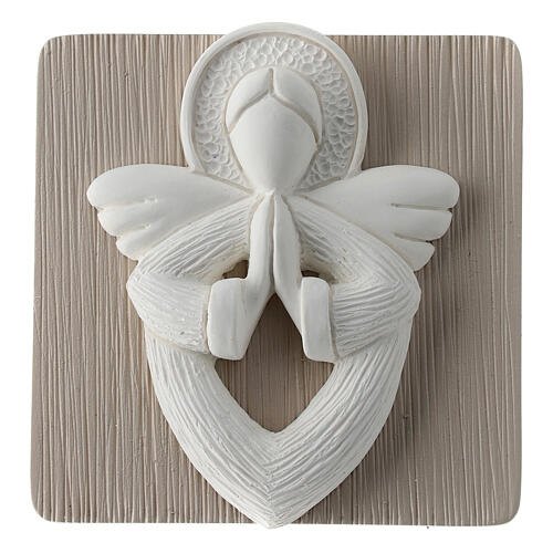 Portarosario resina Angelo grani 10 mm bicolore rilievo 3