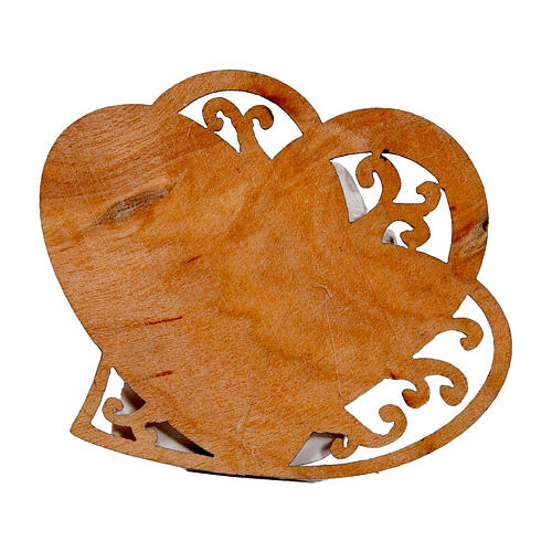 Pamiątka serce i symbole Komunii, drewno i gips 3