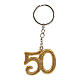 50th keychain glitter resin 3x4 cm s1