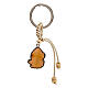 Confirmation favour, wooden keyring with cross and mitre, 1.2x0.8 in s3