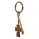Religious favour, wooden key ring with crucifix, 1.2x0.8 in s2