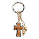 Porte-clé souvenir crucifix bois 3x2 cm s1