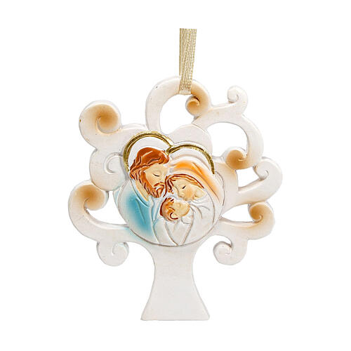 Wall resin ornament, Tree of Life with Holy Family, 3x2 in 1