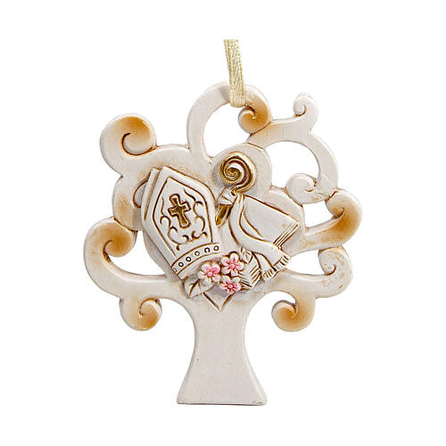 Wall resin ornament, Tree of Life with Confirmation symbols, 3x2 in 1