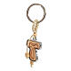 Religious favour, wooden key ring with Tau cross, 1.6x1.2 in s2
