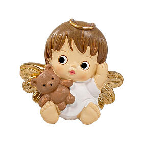 Religious favour, resin angel-shaped magnet, assorted models, 2.5x2 in
