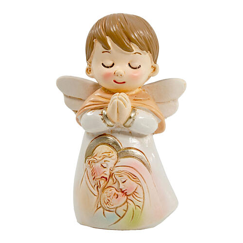 Resin favour, angel with Holy Family, 3x2 in 1