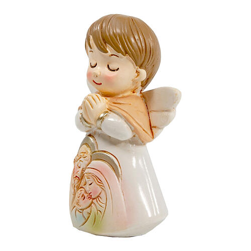 Resin favour, angel with Holy Family, 3x2 in 2