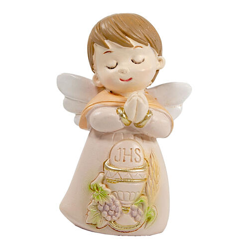 Resin favour, angel with Communion symbols, 3 in 1