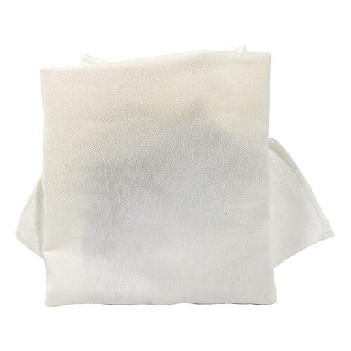 Saco lembrancinha com laço cor de marfim Tau Comunhão 10 cm 2