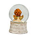 Glitter globe with angel, religious favour, 3x2 in s8