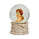 Bomboniera sfera vetro glitter angelo 7x5 cm s5