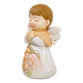Resin favour, angel with Holy Family, 4x2.5 in