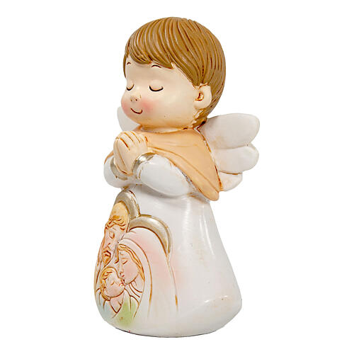 Resin favour, angel with Holy Family, 4x2.5 in 2