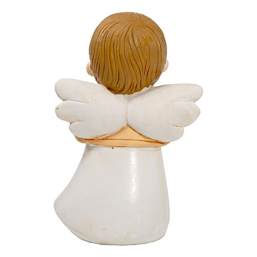 Resin favour, angel with Holy Family, 4x2.5 in 3