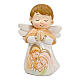 Bomboniera angelo Sacra Famiglia resina 10x6 cm s1