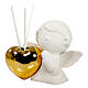 Air freshener, porcelain angel with golden heart, 4x4 in s1