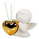 Perfumador ángel porcelana corazón dorado 10x10 s1