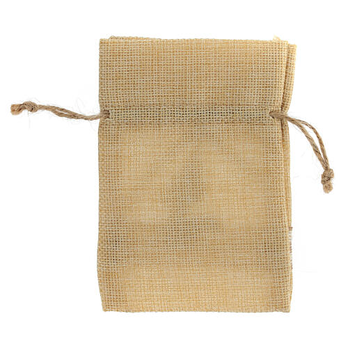 Jute bag for favours with chalice, 5x4 in 3