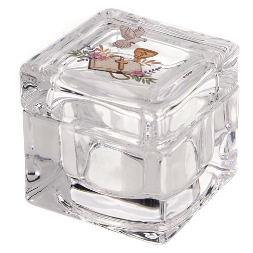 Glass box for First Communion favour, 2x2x2 in 3
