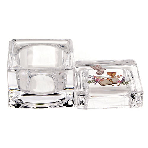 Glass box for First Communion favour, 2x2x2 in 4
